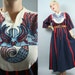 60s/70s Mexican Hand Embroidered Birds & Fish Maxi Dress