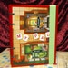 Clue Game Board Blank Book, Coptic Stitched, Collaged