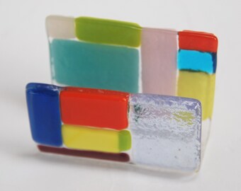 SALE !!!! 40% OFF !!!Business Card Stand handmade by dalit glass