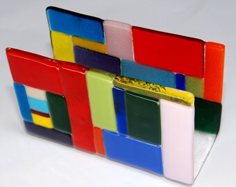 SALE !!!!Napkin holder handmade by Dalit Glass