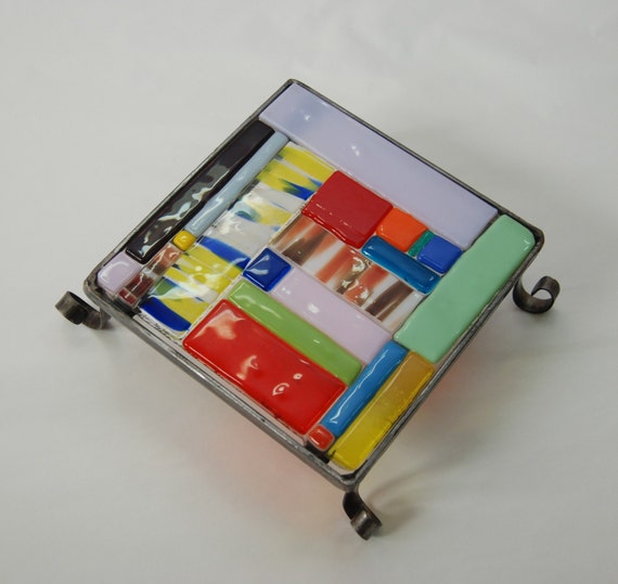 SALE Decorative glass hotpot holders handmade by dalit