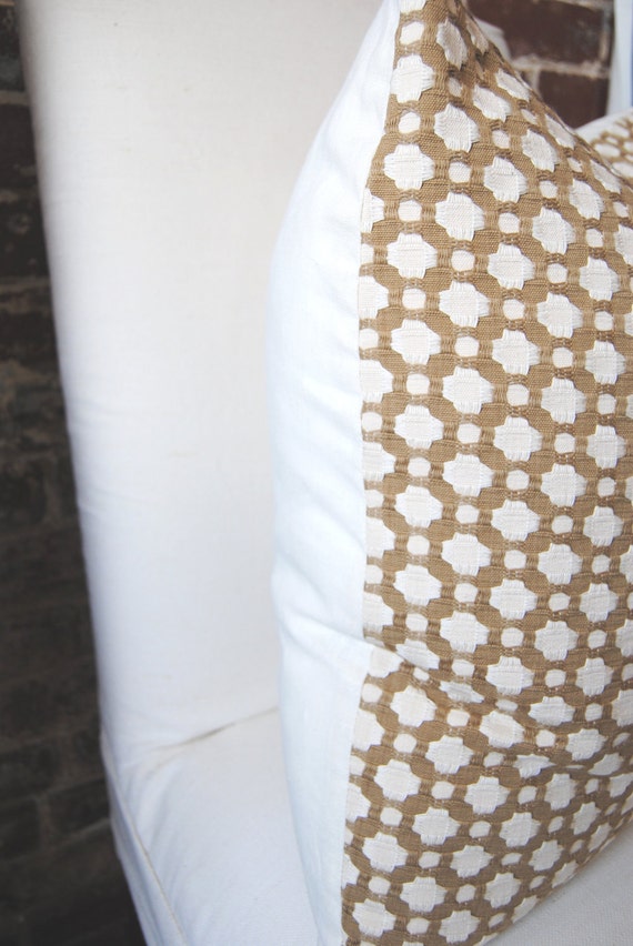 Schumacher Betwixt Biscuit/Ivory 22 in square by MarthaAndAsh