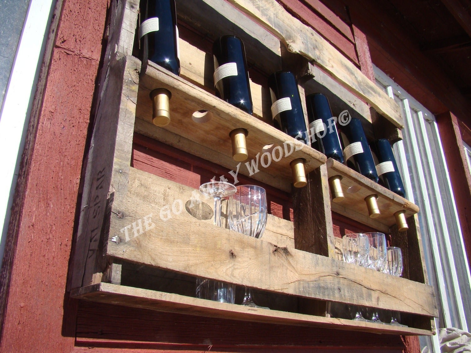 Recycled wine rack