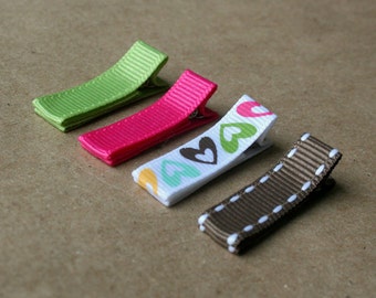 Baby Hair Clip Set - Mini Hair Clippies for baby, infant hair clips, toddler, tween, teen, adult - Watermelon Hair Clips - 2 Sizes