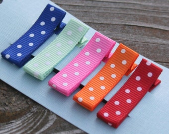 Baby Hair Clips, Mini Hair Clip Set for Baby, infant hair clip, toddler, tween, teen, adult, Polka Dot Hair Clippies, Birthday Party Favors