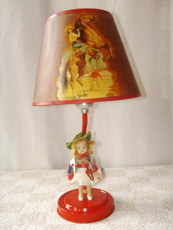 Vintage Mid Century Western Cowgirl Lamp ON SALE