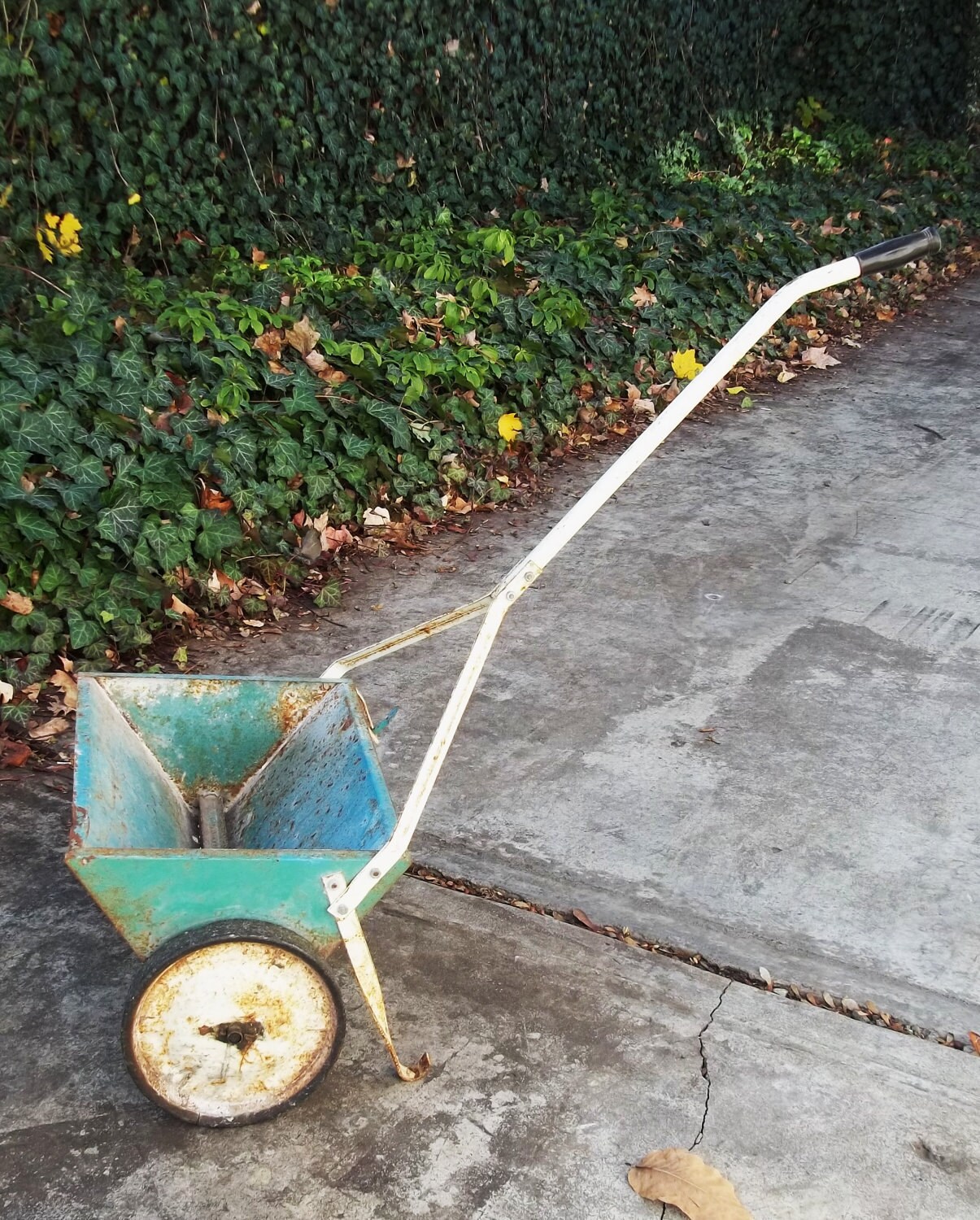 Vintage Industrial Lime Spreader for Lawn Grass