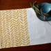 Blockprinted Linen Placemats - Four Feathers in Maize (set of 4)