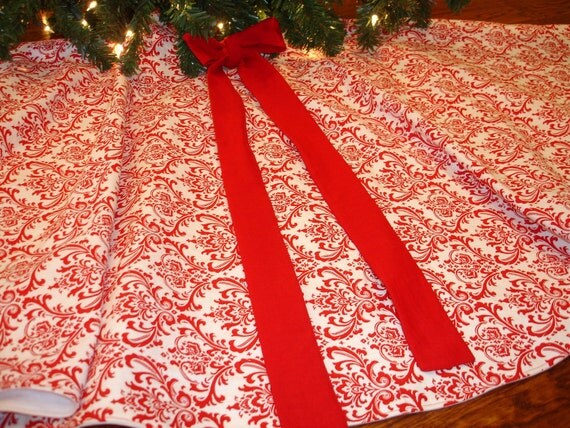 christmas tree skirt red and white damask tree skirt christmas tree skirt red and white damask tree skirt