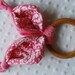 Organic Baby Teething Ring Rabbit Bunny Ear Easter Basket