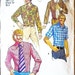 Men's Shirt with Proportioned 36", 35", 34", 33" Sleeves and Pointed Collar - Vintage 1970s Sewing Pattern Simplicity 5325 - Chest 38