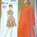 Women's Dress with Front Pleats, Bias Collar and Long or Short Sleeves - Vintage 1960s Designer Fashion Sewing Pattern 8031 - Bust 31.5