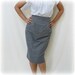 Vintage Inspired Pencil Skirt Reversible 1940s 1950s Gray Black
