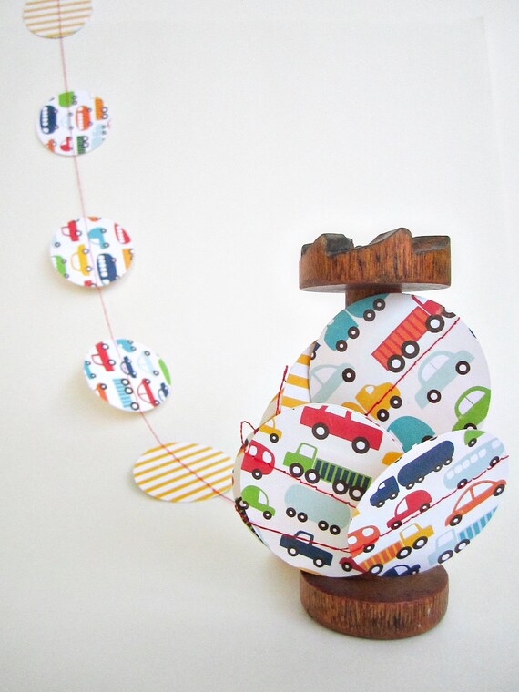 Children Room Decor Garland Cars/Trucks by JaneeLookerse on Etsy