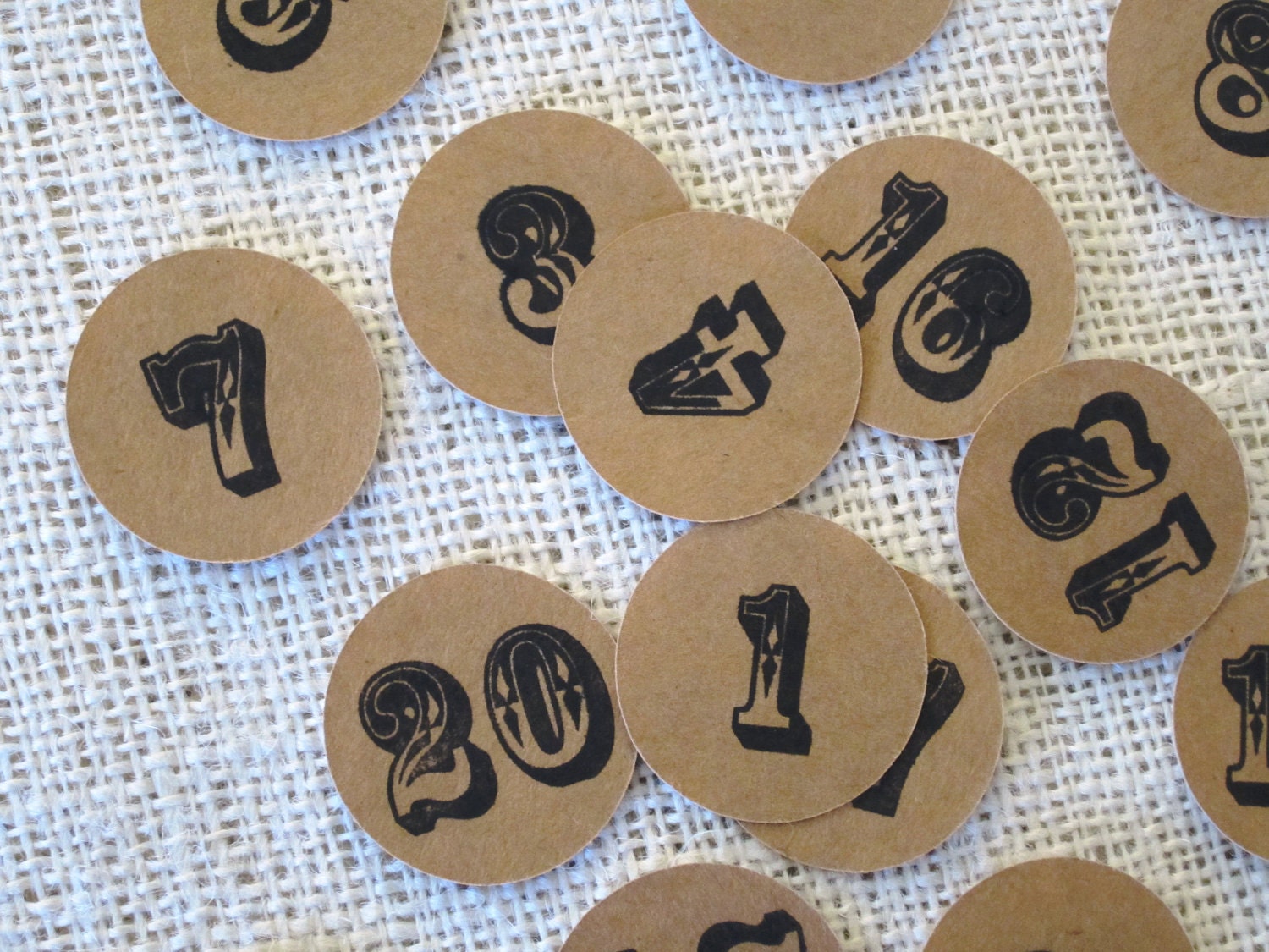 Number Sticker Labels for Scrapbooks Calendars Organizers and