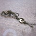 Gunmetal Steampunk Ear Cuff With Chains And Watch Parts
