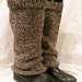 Wool Leg Warmers Cocoa Brown tweed