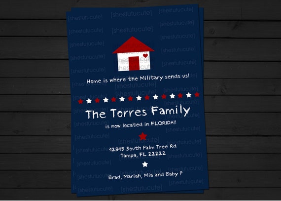 Military Moving Announcement Digital File YOU-PRINT Il_570xn
