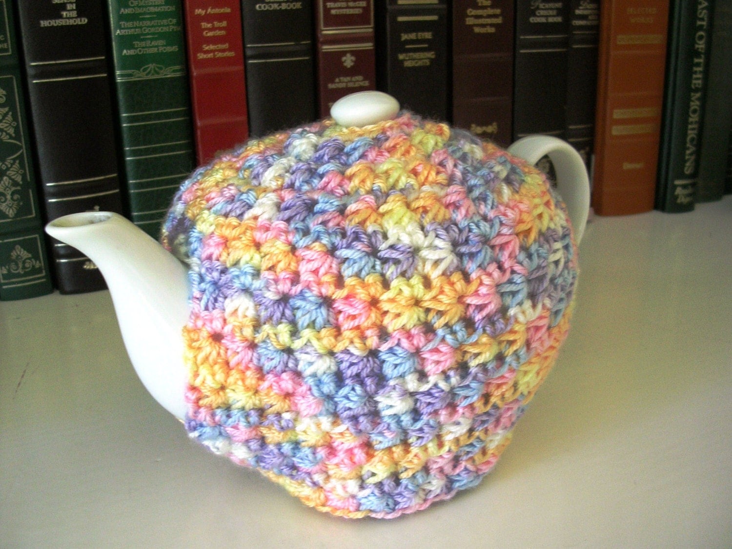Crochet Teapot Cozy MultiColor Handmade Crochet Tea Cozy