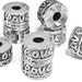 SALE - TWO Love Silver Plated Lock Clips for European Style Large Hole Jewelry