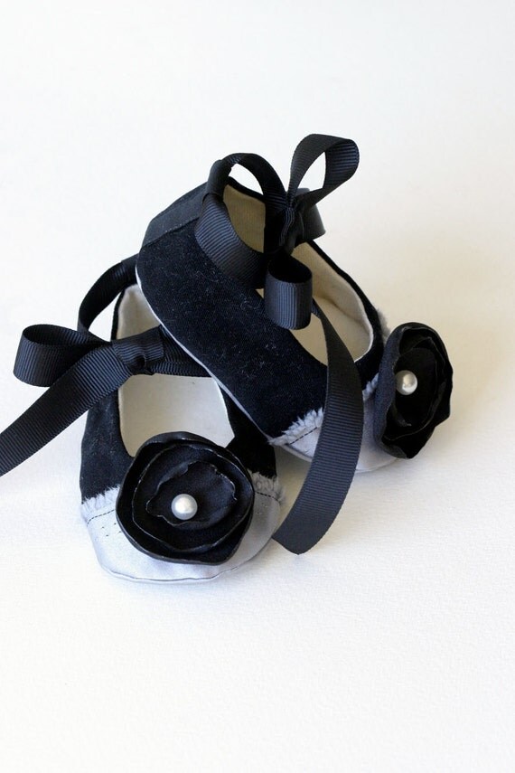 Items similar to Couture Baby Shoes Baby Ballet Slipper Baby Shoes