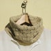 Neck warmer - Crocheted vegan cowl - Cotton - Ecru, natural color - Coupon "SPECIAL" - 15% OFF