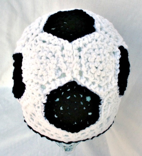 Items similar to Soccerball hat -crocheted on Etsy