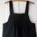 Women's linen dress, pinafore, japanese style, black . Sizes S, M, L.