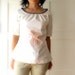 Women blouse Nani Iro fabric, natural woman top, floral print, light tones. Size 4 US