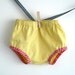 Sunshine yellow baby diaper cover, baby summer bloomer. Size 6-12 months.