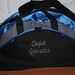 2 Line Gift for Groomsmen Personalized Monogrammed Duffel Bag Gym School Dance Tote Cheer Gymnastics Book Embroidered Large Bag Wedding