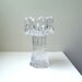 RESERVED Scandinavian Art Glass Crystal Candle Holder Kosta Goran Warff 1970's Sweden