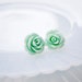 Shop Closing-Rose Earrings- Mint
