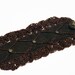 Crochet lace cuffs female flowers, bronze, brown cloth, unique handmade