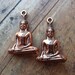 CLOSEOUT: Seated Buddha Charm Pendants in Antique Copper - Set of 2 (H24)