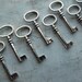 50% DAMAGE DISCOUNT - Minard Antique Silver Skeleton Key - Set of 20