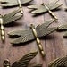 Dragonfly Pendants in Antique Bronze - Set of 10