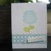 Floral Birthday Card, Little Aqua Camellia