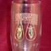 Green Crystal and copper wire earrings