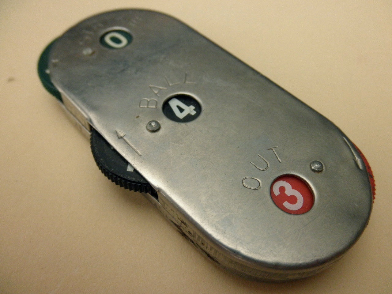 vintage BASEBALL umpire strike counter memorabilia Made in