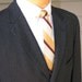 vintage c.1964 Men's narrow lapel Suit coat. Charcoal Gray flannel. Mad Men DeLuxe. Size 44