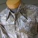 vintage 1970's Kennington Men's Long sleeve shirt. Maxfield Parrish photo mosaic w/ huge collar. Small