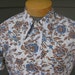 vintage 60's - 70's Men's short sleeve shirt. Floral print with BIG collar. Possibly NEW. Large