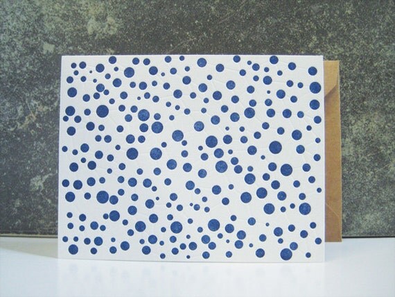 Connecting Dots Letterpress Greeting Card
