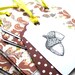 Thank you tags, gift tags - acorn tags - Woodland squirrel - handstamped, stamped tags - polka dots, brown, cute - set of 10