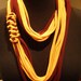 Burgundy and Gold T-Shirt Necklace Scarf plus two bracelets