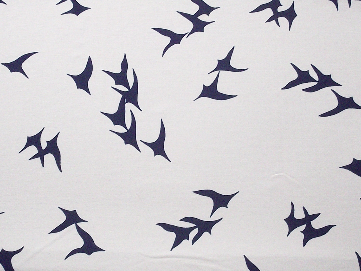 Vintage 60's Seagull Or Shore Bird Fabric 2 Yds