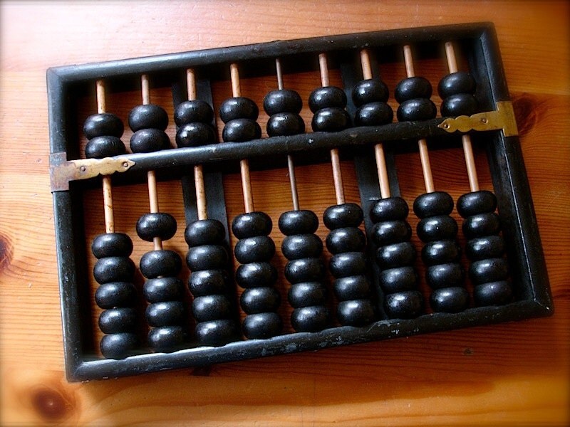 Vintage Chinese Abacus LOTUS FLOWER BRAND Abacus chinese