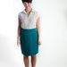Vintage Teal Pencil Skirt