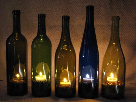 Tea Light Decorative Wine Bottle Holder